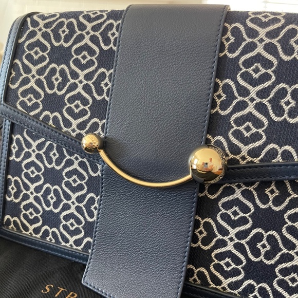 Strathberry Crescent Shoulder Leather & Monogram Bag - Picture 2 of 6